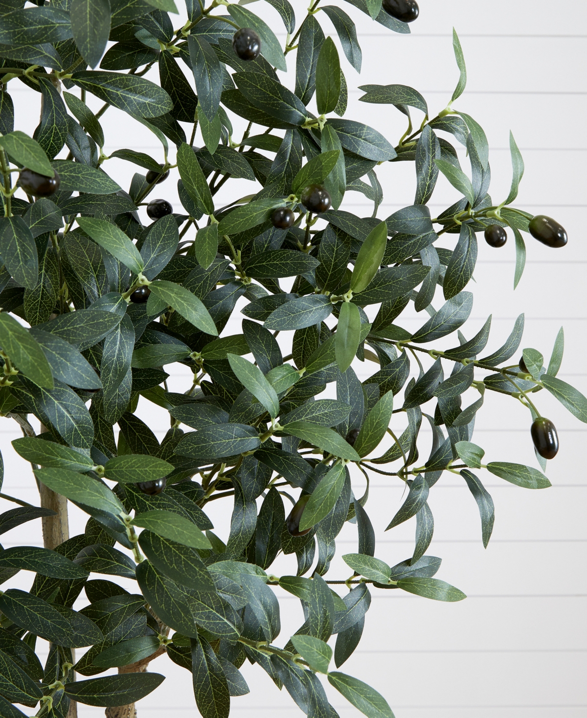 Nearly Natural 72" Artificial Olive Tree With Decorative Planter In Green