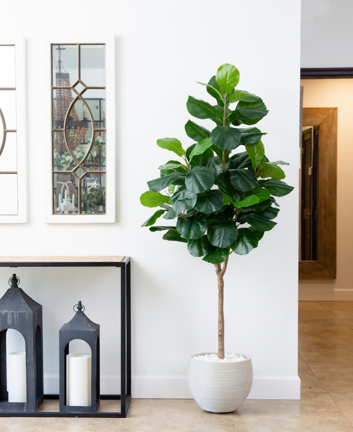 NEARLY NATURAL 72" ARTIFICIAL FIDDLE LEAF TREE 