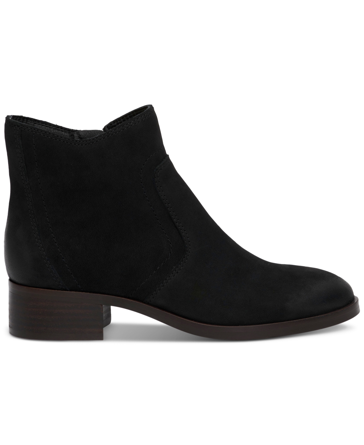 Shop Lucky Brand Women's Pattrik Stacked-heel Ankle Booties In Carafe Suede