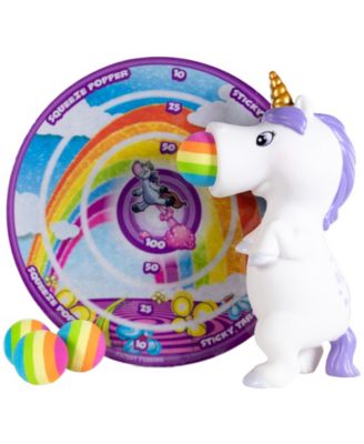 Unicorn Squeeze Popper with Sticky Target