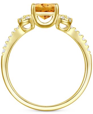 Citrine (1 ct. t.w.) & Lab-Grown White Sapphire (1/4 ct. t.w.) Ring in 14k Gold-Plated Sterling Silver (Also in Additional Gemstones)