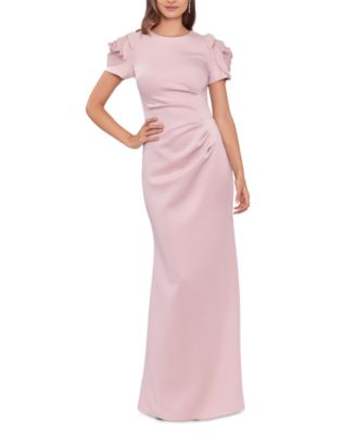 Women's Ruched Fit & Flare Gown