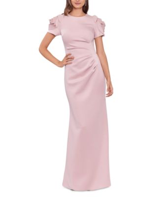 XSCAPE Ruched Fit & Flare Gown - Macy's