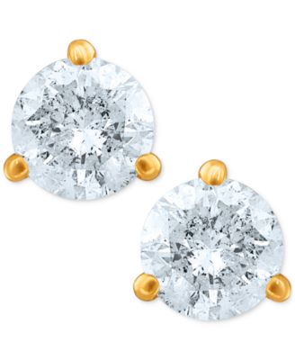 Certified Near Colorless Diamond Stud Earrings (3/4 ct. t.w.) in 18k Gold