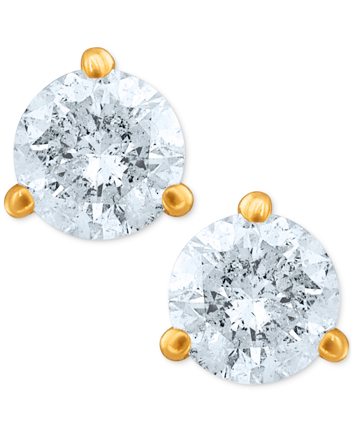 Certified Near Colorless Diamond Stud Earrings (3/4 ct. t.w.) in 18k Gold