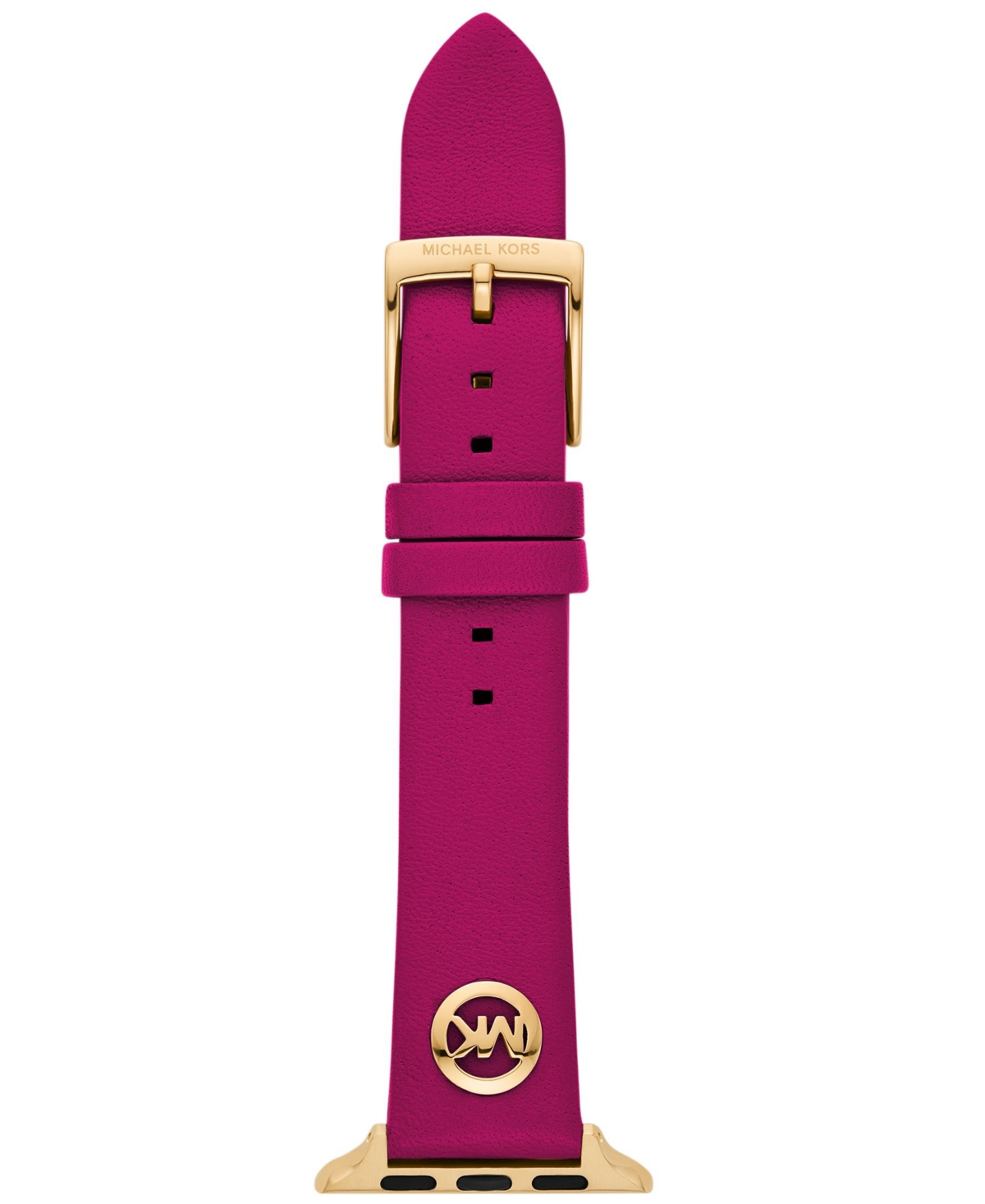 Michael Kors Women's Fuchsia Leather Strap For Apple Watch, 38, 40, 41mm And 42, 44, 45, 49mm