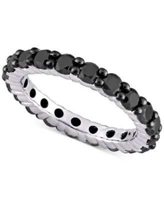 Macy's - Black Diamond Eternity Band (2 ct. t.w.) in 14k White Gold