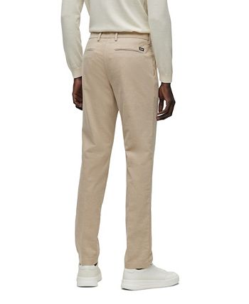 Hugo Boss Men's Slim-Fit Micro-Patterned Chinos - Macy's