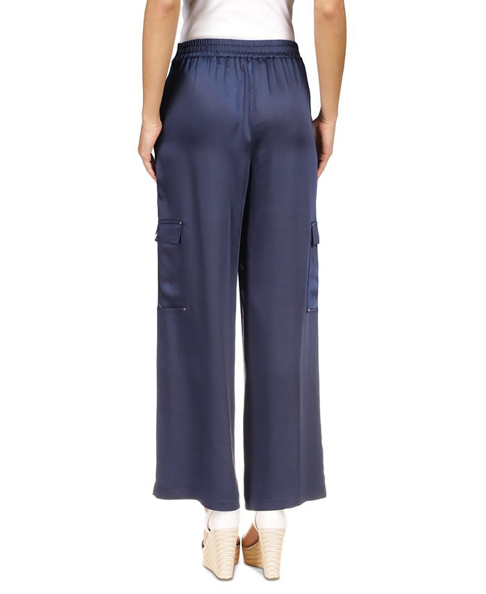 Michael Kors Women's Solid Satin Cargo Pants - Macy's