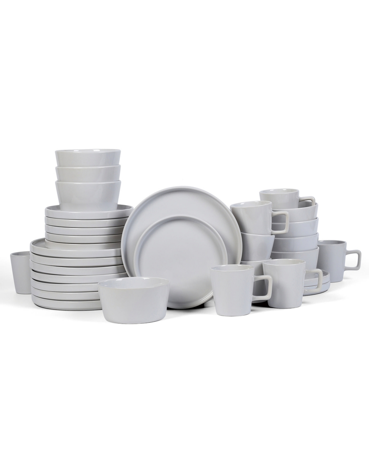 Celina 32 Piece Stoneware Full Set, Service for 8 - White