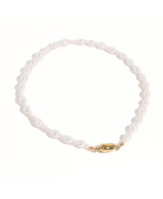 Bean Necklace - Madelyn Pearl Necklace 16" For Women