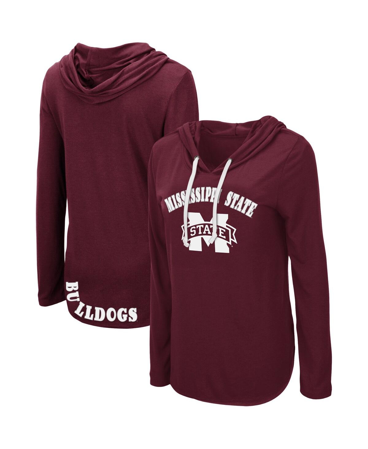 Shop Colosseum Women's  Maroon Mississippi State Bulldogs My Lover Lightweight Hooded Long Sleeve T-shirt