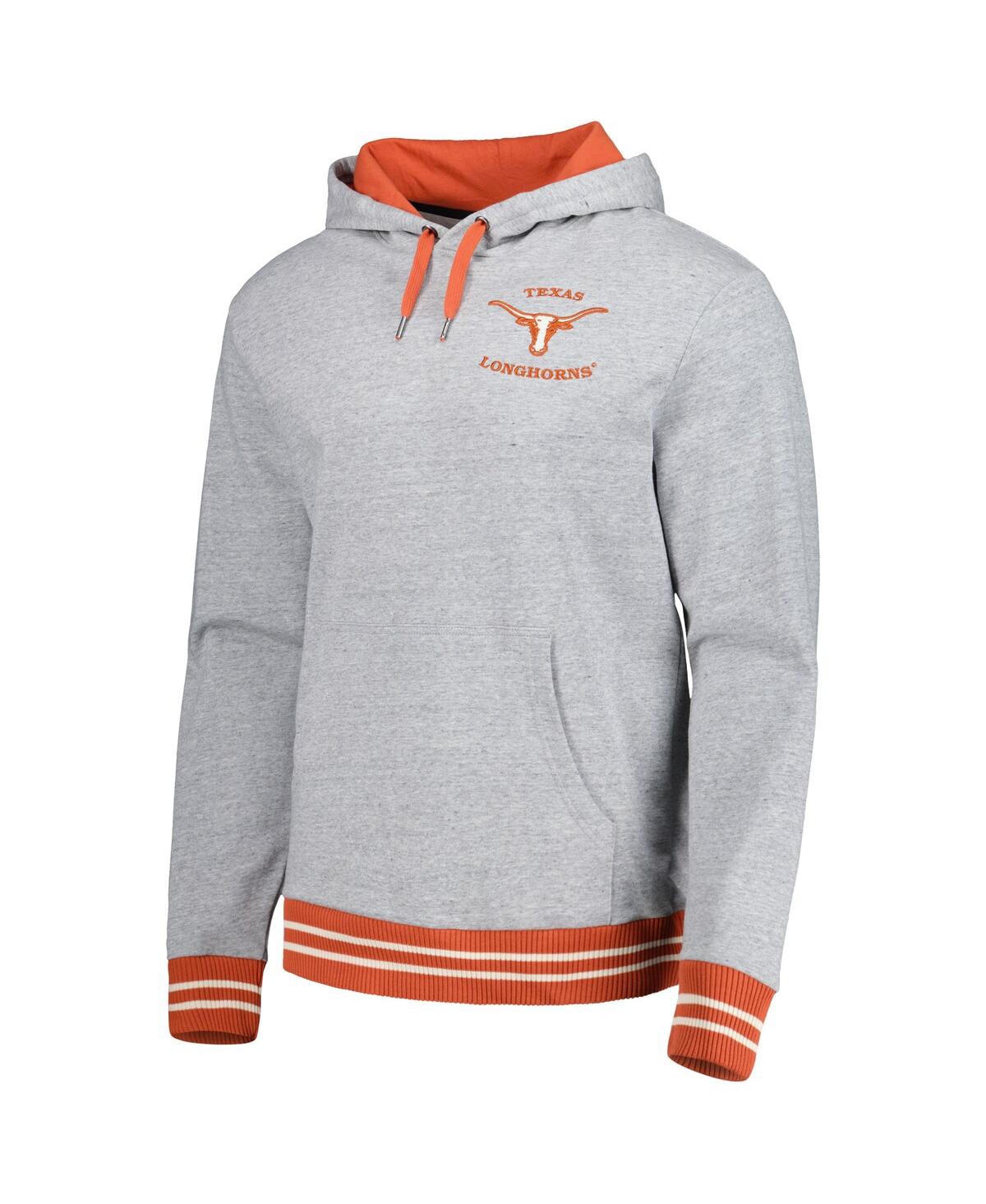 Men's Mitchell & NessTexas Longhorns Pullover Hoodie - Heather Gray