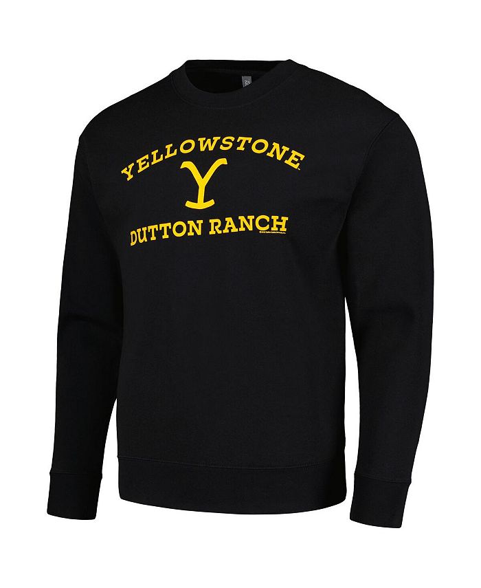 American Classics Men's Black Yellowstone Logo Pullover Sweatshirt Macy's