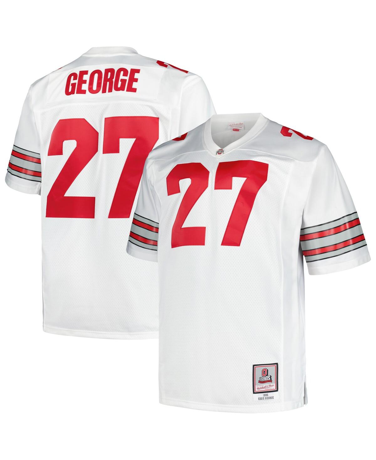 Men's Mitchell & Ness Eddie GeorgeOhio State Buckeyes Big and Tall Legacy Jersey - White