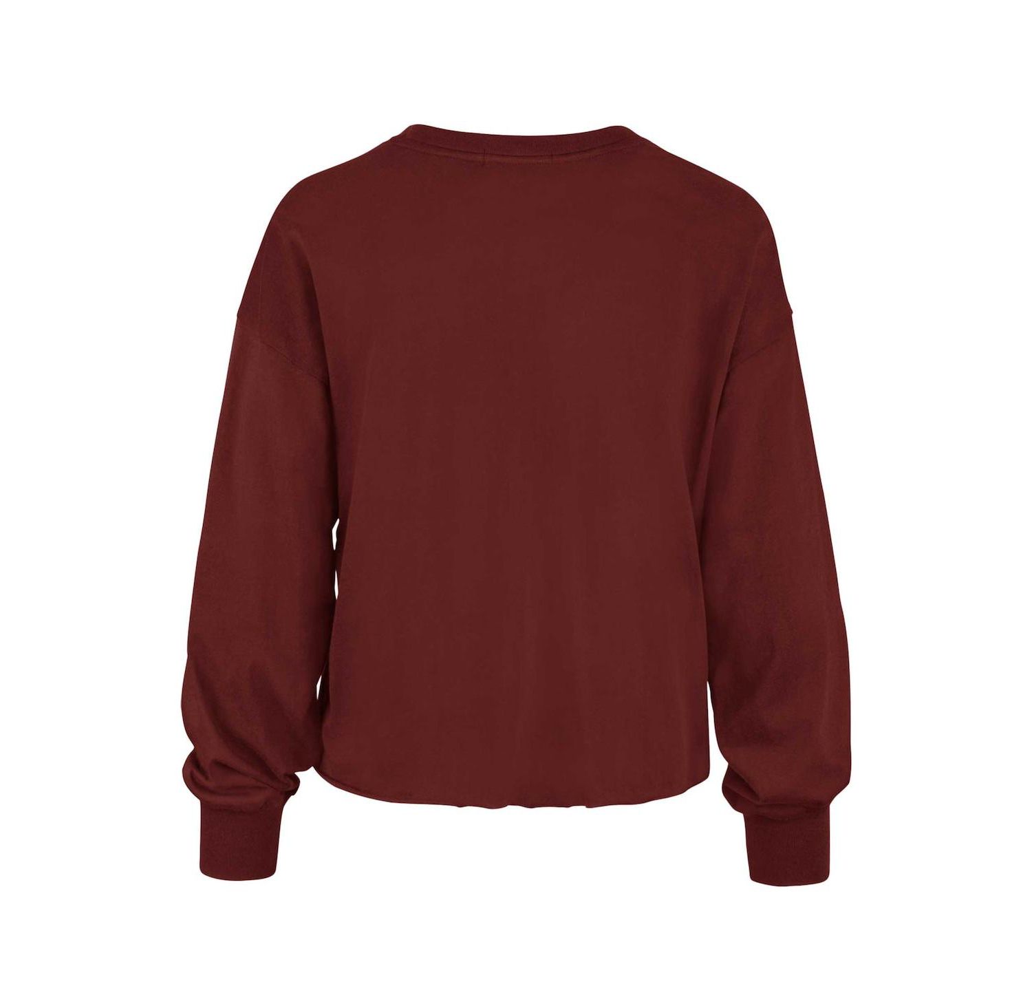 Women's Cardinal Distressed Arkansas Razorbacks Bottom Line Parkway Long Sleeve T-shirt