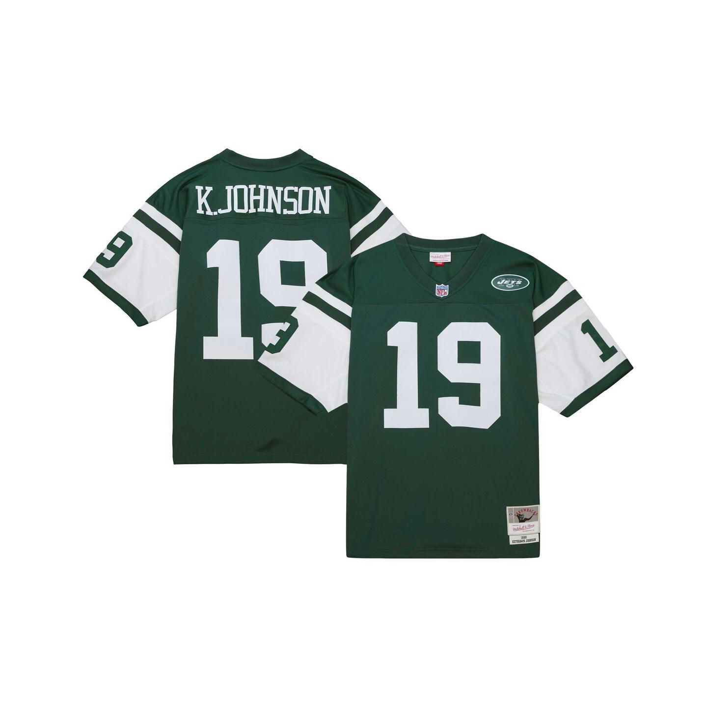 Мужской топ Mitchell & Ness Keyshawn Johnson Green New York Jets 1998 Legacy Replica Jersey — фото 1