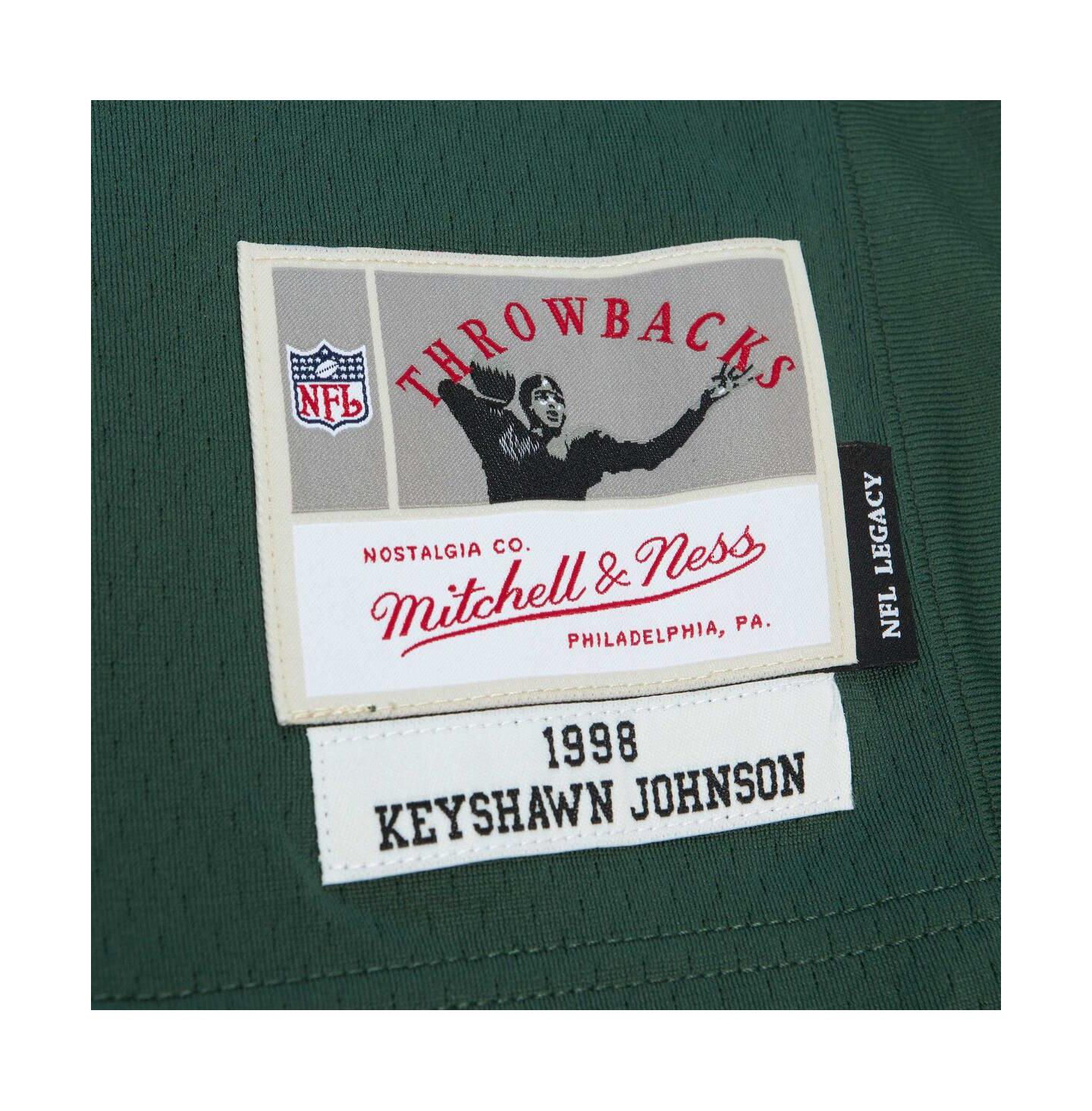 Мужской топ Mitchell & Ness Keyshawn Johnson Green New York Jets 1998 Legacy Replica Jersey — фото 2