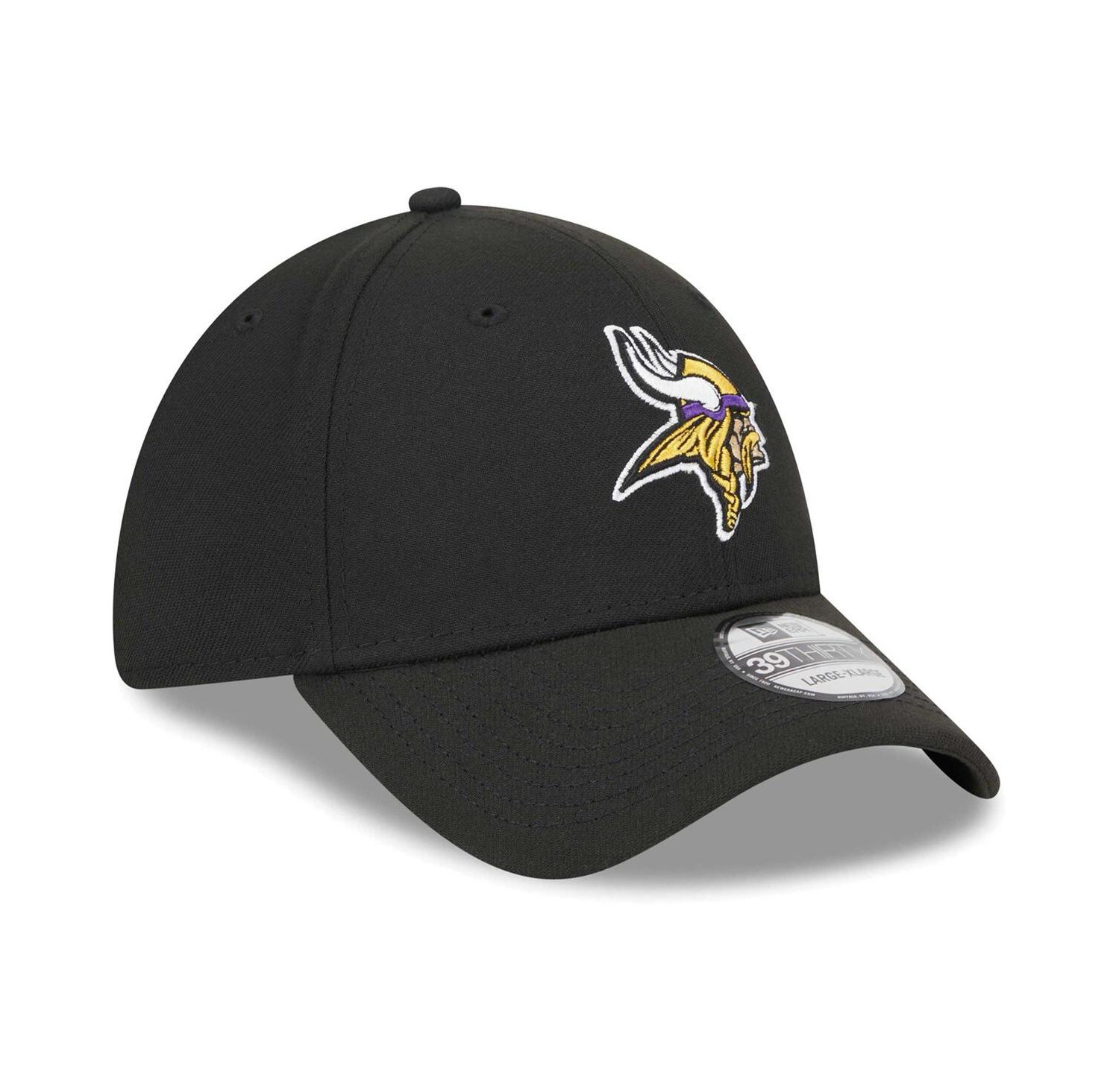 Men's Black Minnesota Vikings Main 39THIRTY Flex Hat