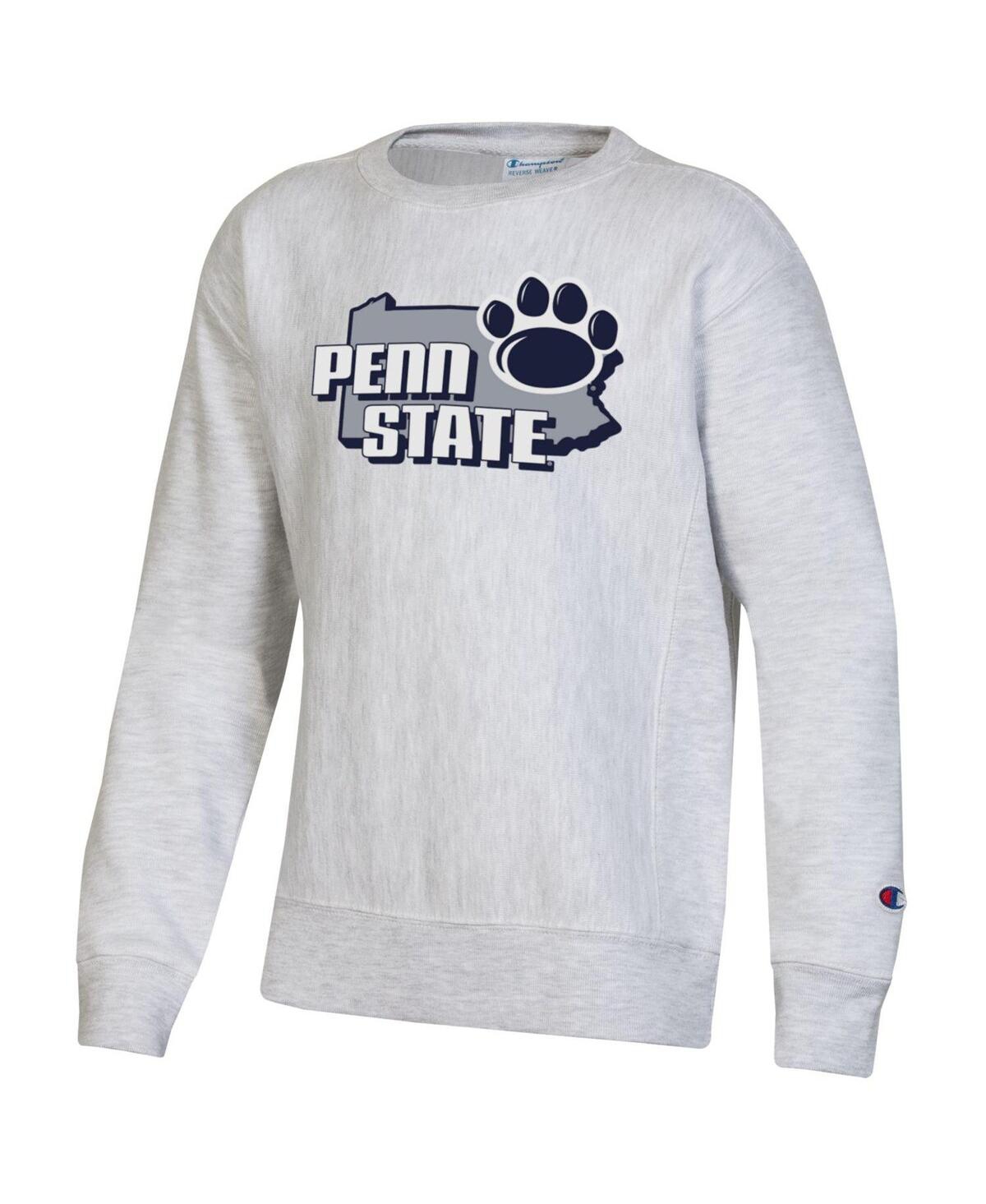 Big Boys ChampionPenn State Nittany Lions Reverse Weave Pullover Sweatshirt - Heather Gray