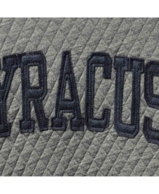 Women's Heather Charcoal Syracuse Orange Moose Quilted Pullover Sweatshirt