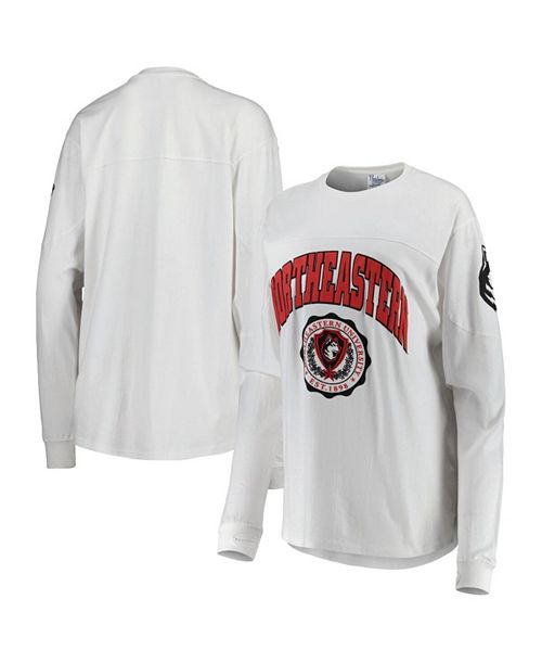 alfani Pressbox Women's White Northeastern Huskies Edith Long Sleeve T-shirt Sports Fan Shop