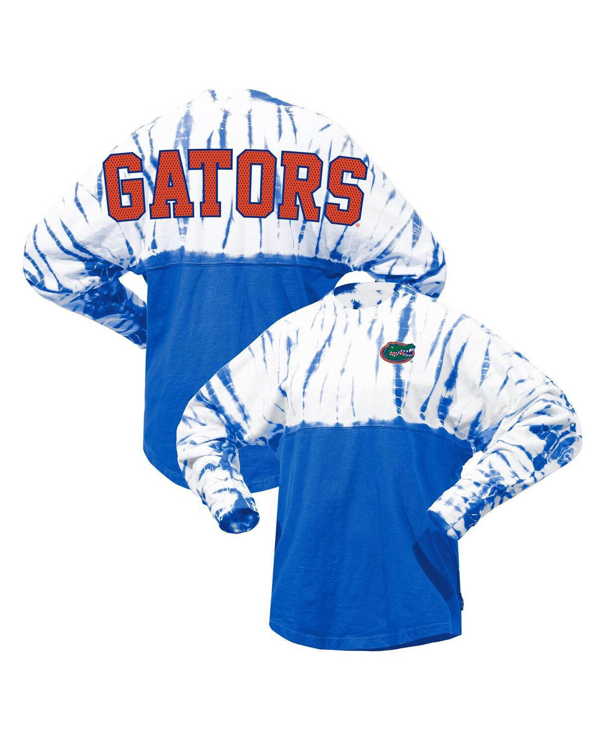 Shop Spirit Jersey Women's Royal Florida Gators Tie-dye Long Sleeve Jersey T-shirt