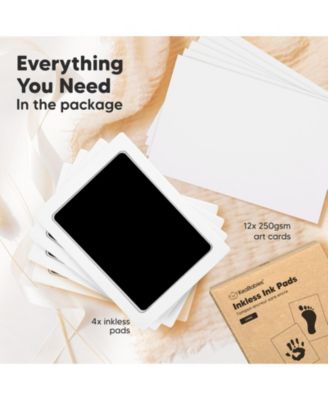 4pk Inkless Ink Pad for Baby Hand and Footprint Kit, Clean Touch Dog Paw, Dog Nose Print Kit, Baby & Pet Safe