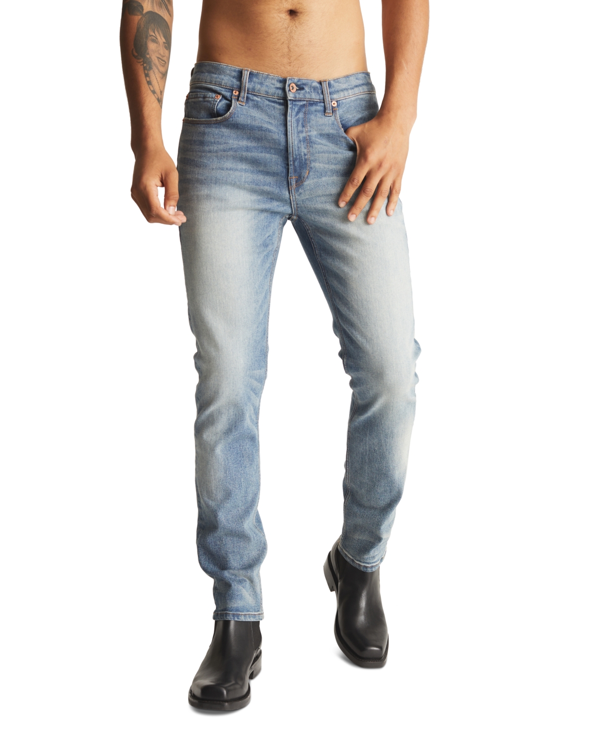 Frye Men's Slim Straight Distressed Jeans In Beacon Wash