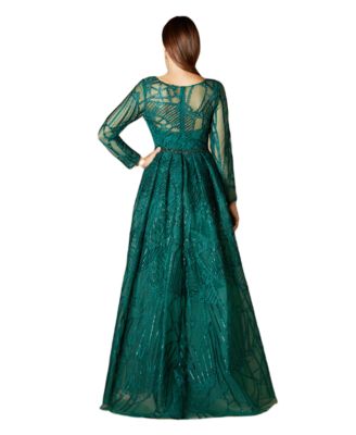 Women's Gorgeous Overskirt Dress with Long Sleeves