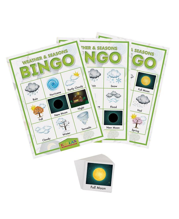 Kaplan Early Learning Weather & Seasons Bingo Learning Game Macy's