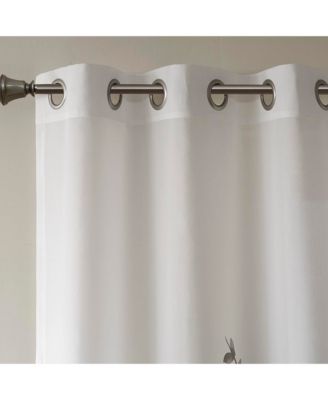 Cecily Burnout Printed 2 Sheer Window Curtain, 84 inches long 2 Curtain Panels set, Width 50 curtains sheer for Bedroom and Living Room, Easy To Hang, Fits up to 1.25" Diameter Rod Grey sheer curtains