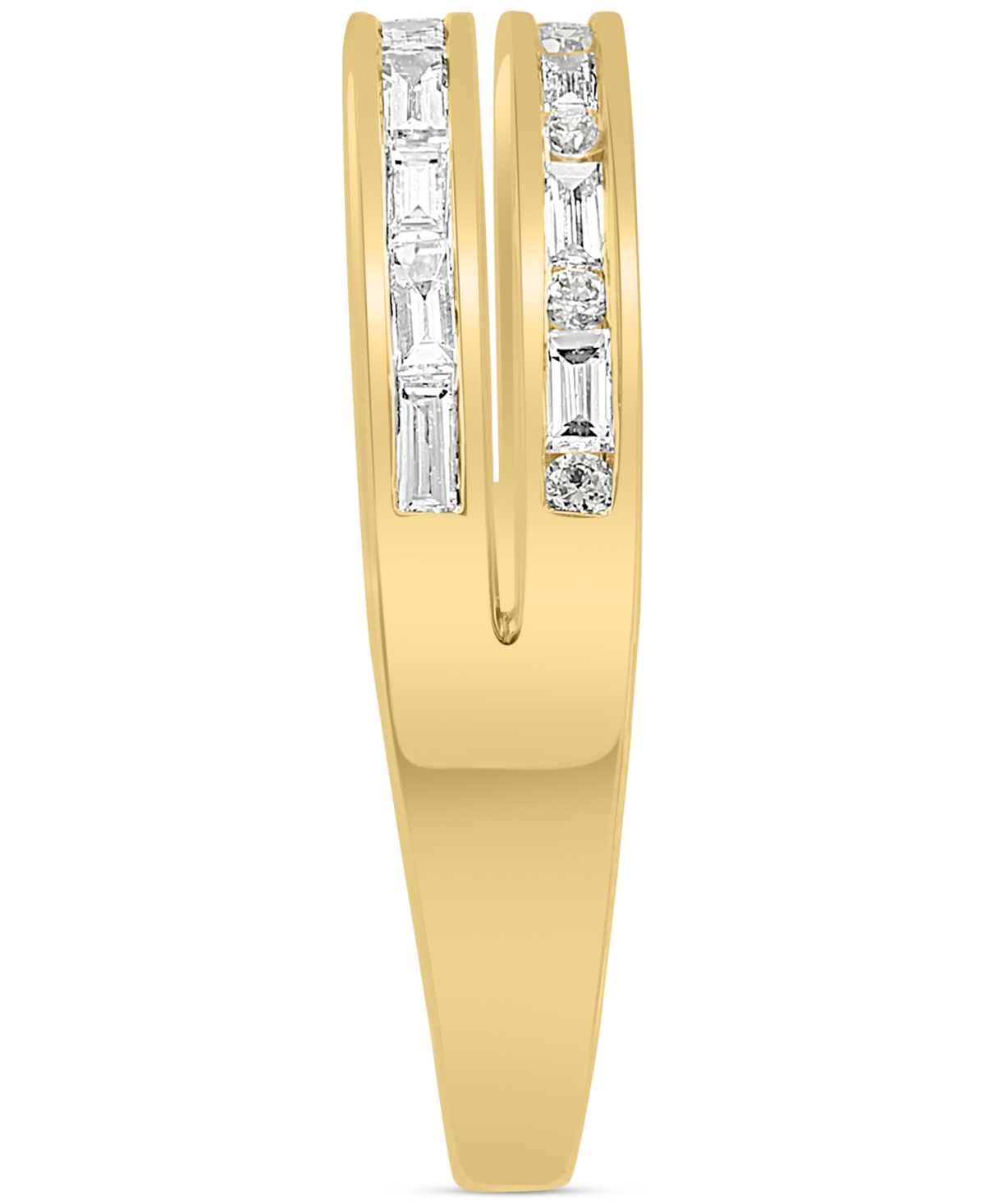Effy Diamond Double Row Baguette Band (3/8 ct. t.w.) in 14k Gold - 14K Gold