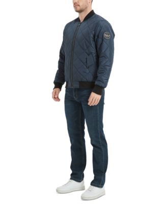 Men's Diamond Quilted Bomber Jacket