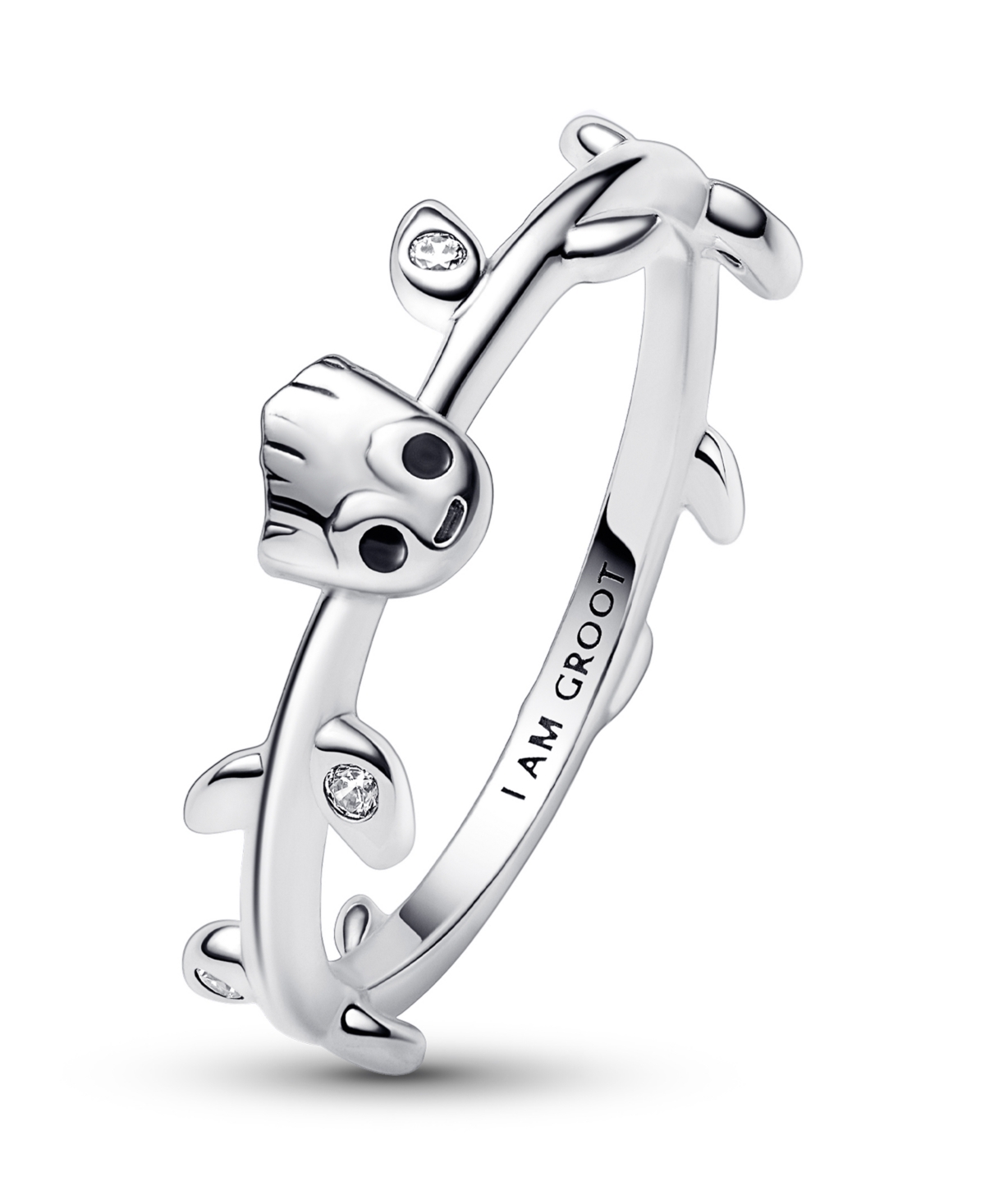 Pandora Sterling Silver Marvel Guardians Of The Galaxy Groot Leaf Ring In Silver