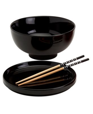 Asian Ceramic 8 Piece Ramen Bowl Set