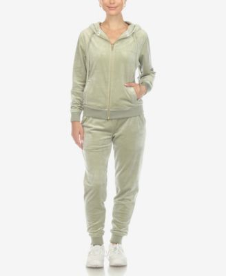 Women's Velour Tracksuit Loungewear 2pc Set