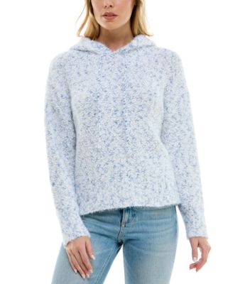 Ultra Flirt Juniors' Textured Marled Long-Sleeve Hoodie - Macy's