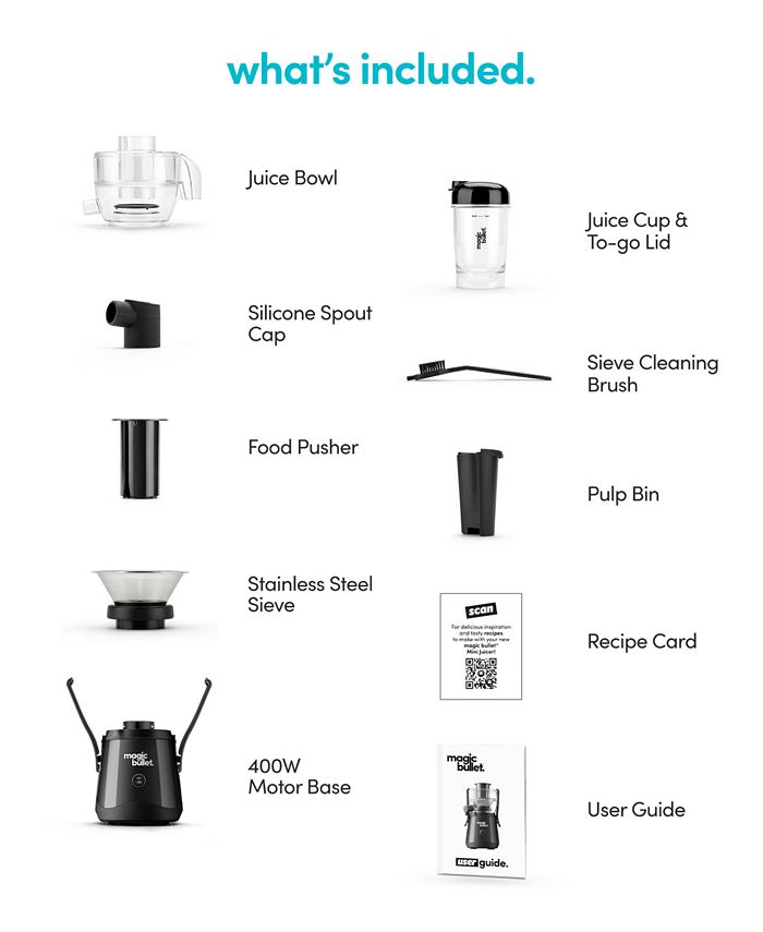 Magic Bullet Compact Electric 400Watt Mini Juicer Macy's