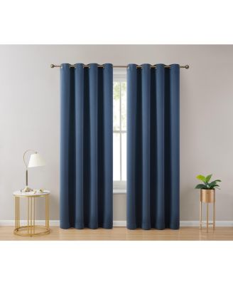 Laurance Full Shaded Blackout Curtains  - Thermal Insulation Light Blocking Home Theater Grommet Window Drapery Basement Curtains, Set of 2
