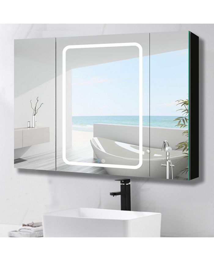 Simplie Fun 40x30 Inch LED Bathroom Medicine Surface Mount
