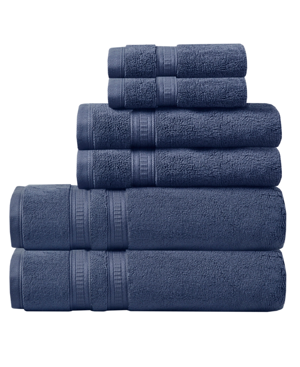 Beautyrest Plume Feather Touch Cotton 6-pc. Bath Towel Set In Navy