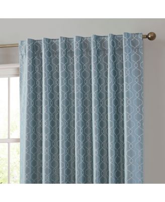 Franklin Moroccan 100% Complete Blackout Thermal Insulated Energy Savings Heat/Cold Blocking Back Tab Rod Pocket Curtain Drapery for Bedroom & Living Room, 2 Panels