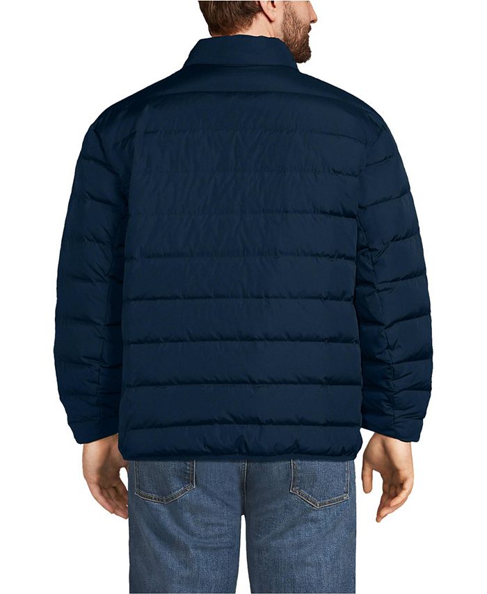 2000'S LANDS' END padded puffer jacket, men's size M Nylon blue type Vintage Second Hand