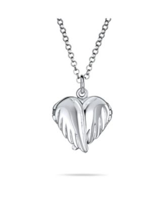 Bling Jewelry Plain Dome Protection Guardian Angel Wing Feathered Heart ...