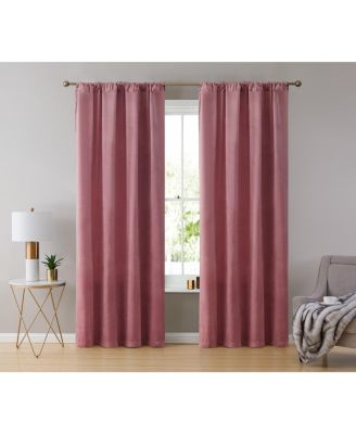 Lopez Velvet Premium Soft Light Filtering Back Tab Rod Pocket Window Treatment Curtain Drapery Panels for Bedroom & Living Room - Set of 2 Panels
