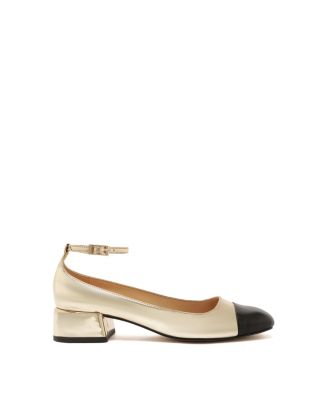 Women's Chloe Ankle Strap Low Block Heel Pumps