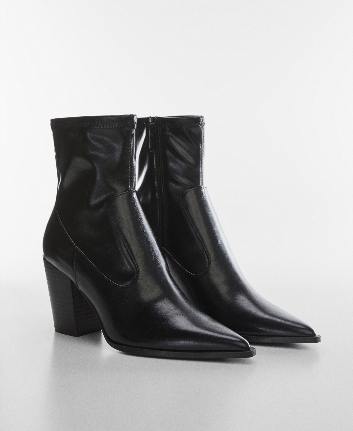 Mango Women's Pointy Elasticated Ankle Boots