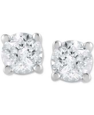 Lab Grown Diamond Stud Earrings (1 ct. t.w.) in Sterling Silver