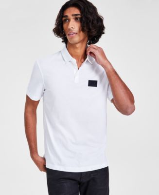 Armani exchange regular fit discount paisley print polo shirt